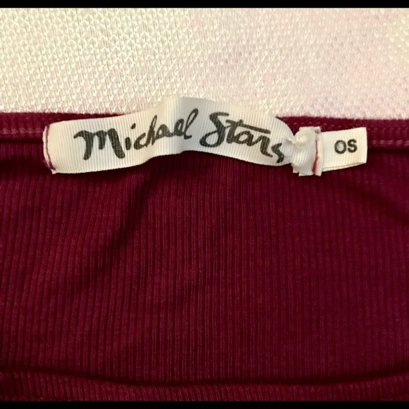 Michael Stars Cold Shoulder Top burgundy - Picture 6 of 6